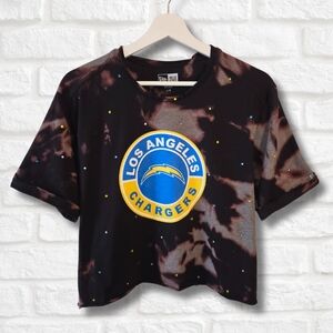 Los Angeles Chargers Crop Top W/Rhinestones